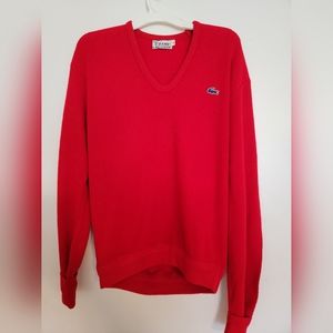 Vintage Lacoste Izod sweater  bright red size XL